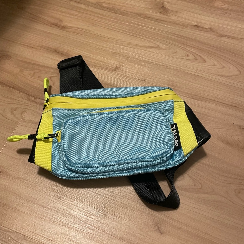 TNA Light Blue and Yellow Waist Bag